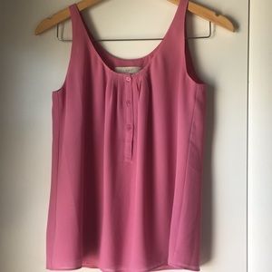 Fuchsia pink sleeveless blouse